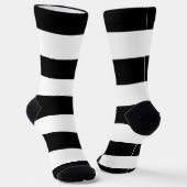 Schwarz-Weiß-Streifen, Streifenmuster, Linien Socken (Gewinkelt)