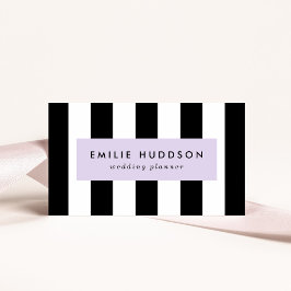 Schwarz-Weiß-Streifen, Streifenmuster, Linien Visitenkarte