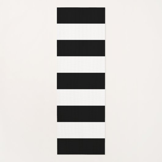 Schwarz-Weiß-Streifen, Streifenmuster, Linien Yogamatte (Vorderseite)