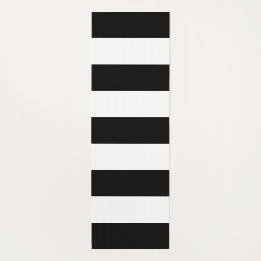 Schwarz-Weiß-Streifen, Streifenmuster, Linien Yogamatte (Rückseite)