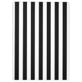 Schwarz-Weiß-Streifen, Streifenmuster, Monogramm Klemmbrett (Rückseite)