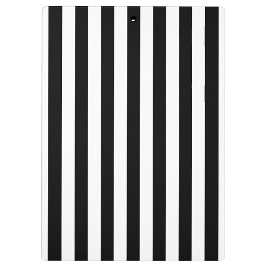 Schwarz-Weiß-Streifen, Streifenmuster, Monogramm Klemmbrett (Rückseite)