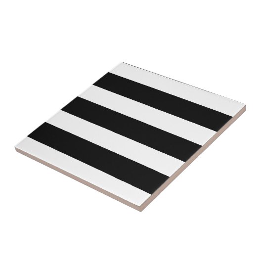 Schwarz-Weiß Streifen Stripte Chic Moderne Fliese (Seite)