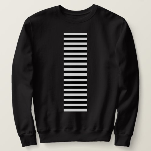 Schwarz-Weiß-Streifen Sweatshirt (Design vorne)