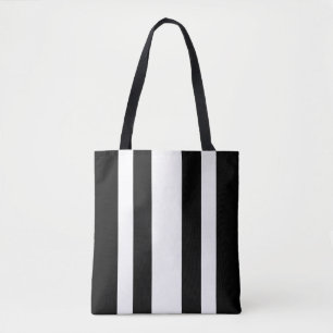 Schwarz-Weiß-Streifen Tasche