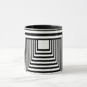Schwarz-Weiß-Streifen Tasse (Zentrum)