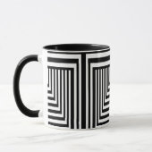 Schwarz-Weiß-Streifen Tasse (Links)