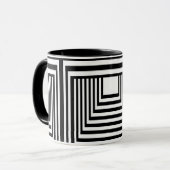 Schwarz-Weiß-Streifen Tasse (Vorderseite Links)