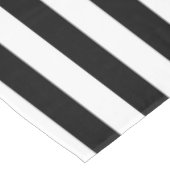 Schwarz-Weiß-Streifen Tischdecke (Schrägansicht)