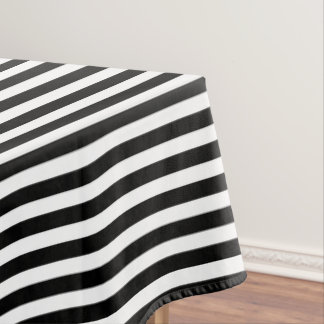 Schwarz-Weiß-Streifen Tischdecke