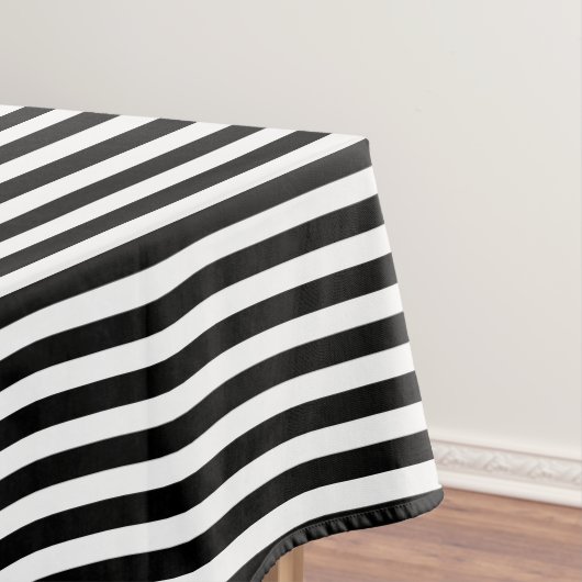 Schwarz-Weiß-Streifen Tischdecke (Beispiel)