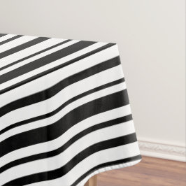 Schwarz-Weiß-Streifen Tischdecke
