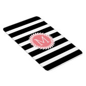 Schwarz-Weiß-Streifen und weißer Kranz Magnet (Rechte Seite)