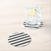 Schwarz/Weiß Streifen Untersetzer Set (Vor Ort)