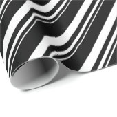 Schwarz-Weiß-Streifen Urlaub Geschenkpapier (Rolleneckpunkt)