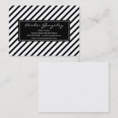 Schwarz-Weiß-Streifen Visitenkarte (Vorne/Hinten)