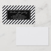 Schwarz-Weiß-Streifen Visitenkarte (Vorne/Hinten)