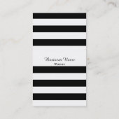 Schwarz-Weiß-Streifen Visitenkarte (Rückseite)