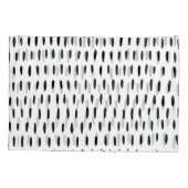 Schwarz-Weiß-Streifen: von Hand gezeichnet Kissenbezug (Rückseite)