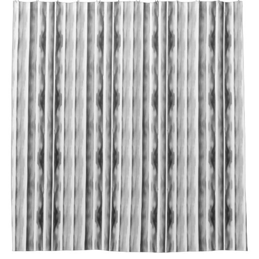Schwarz-Weiß Streifen Wasserfarben Duschvorhang (Vorderseite)