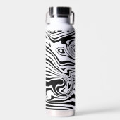 Schwarz-Weiß-Streifen-Wasserflasche Trinkflasche (Vorne)