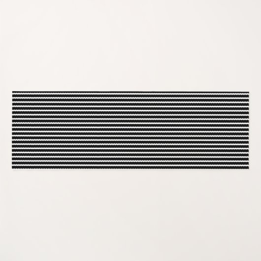 Schwarz-Weiß-Streifen Yogamatte (Vorderseite (Horizontal))