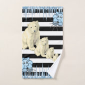 Schwarz-Weiß-StreifenBärenbäder Set Handtuch (Handtuch)