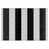 Schwarz-Weiß-Streifenglas-Zuschnitt Schneidebrett (Vorderseite)