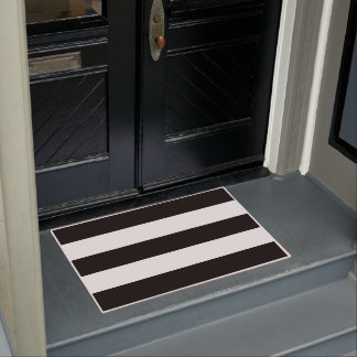 Schwarz-Weiß-Streifenmatte Fußmatte