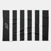 Schwarz-Weiß-Streifenmuster Geschirrtuch (Horizontal)