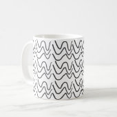 Schwarz-Weiß-Streifenmuster Kaffeetasse (Vorderseite Links)