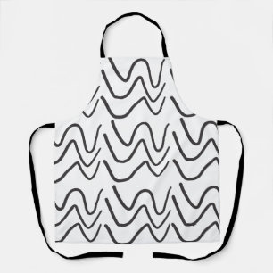 Schwarz-Weiß-Streifenmuster Schürze