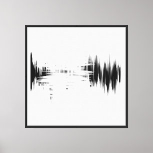 Schwarz-Weiß-StretchCanvas drucken Leinwanddruck