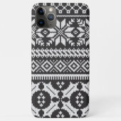 Schwarz-Weiß-Strick Case-Mate iPhone Hülle (Rückseite)