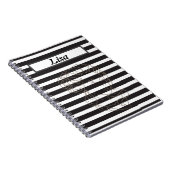 Schwarz-Weiß-Strick-Notebook Notizblock (Rechte Seite)