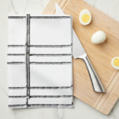 Schwarz-Weiß Strickküche Handtuch (Viertel Falte)