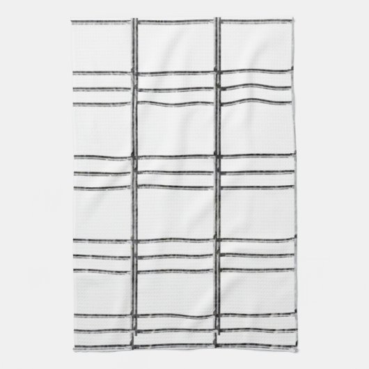 Schwarz-Weiß Strickküche Handtuch (Vertikal)