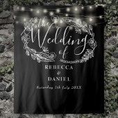 Schwarz-Weiß-String-Leuchten - Hintergrund für Hoc Wandteppich