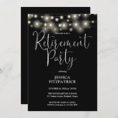 Schwarz-Weiß-String-Party Einladung (Vorne/Hinten)