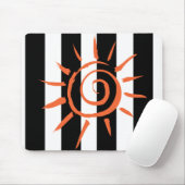 Schwarz-weiß Stripe Star Mouse Pad! Mousepad (Mit Mouse)