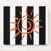 Schwarz-weiß Stripe Star Mouse Pad! Mousepad (Vorne)