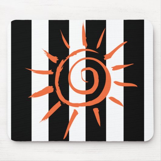 Schwarz-weiß Stripe Star Mouse Pad! Mousepad (Vorne)