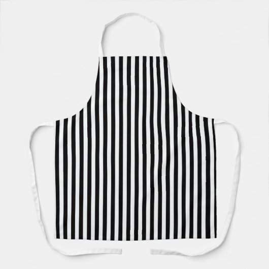 Schwarz-weiß Stripes Koch Baker Caterer Schürze (Vorderseite)