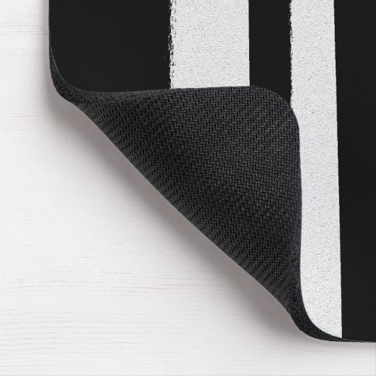 Schwarz/Weiß Stripte Coole einfache Muster Mousepad (Ecke)