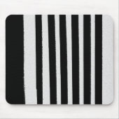 Schwarz/Weiß Stripte Coole einfache Muster Mousepad (Vorne)