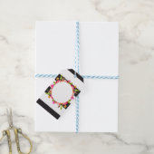 Schwarz-Weiß-Stripte-Geschenketiketten Geschenkanhänger (Mit Garn)