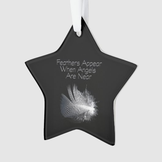 Schwarz-Weiß-Stripteppichfeder schwimmend auf eine Ornament (Vorderseite)