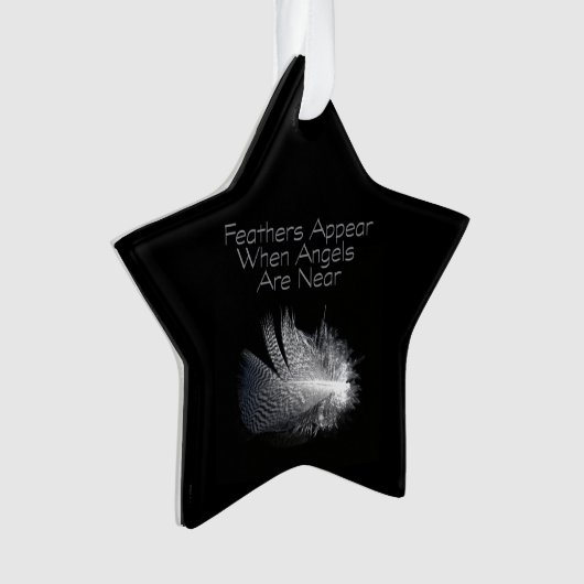 Schwarz-Weiß-Stripteppichfeder schwimmend auf eine Ornament (Vorderseite)