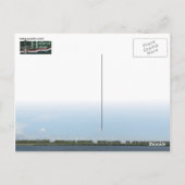 Schwarz-weiß Striptes Leuchtturm Postkarte (Rückseite)