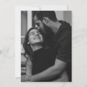 Schwarz & Weiß | Stylische moderne Save-the-Date-K Einladung (Rückseite)